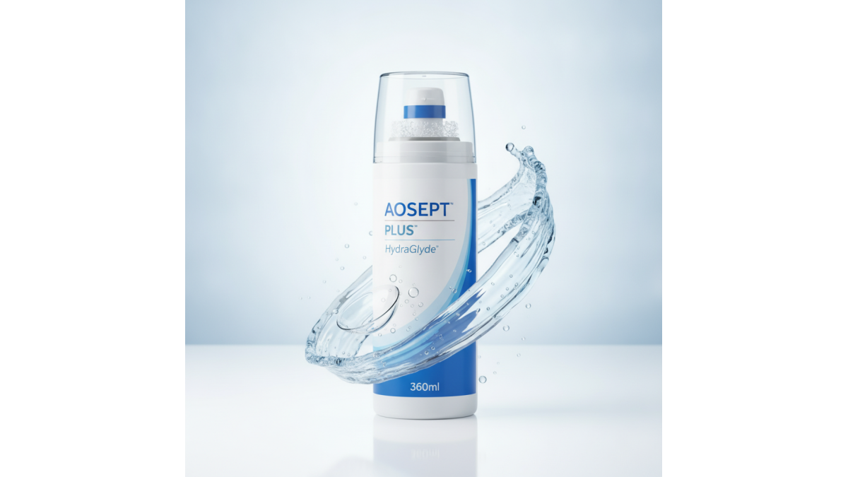 Découvrez AOSEPT PLUS HydraGlyde 360ml : L'Innovation pour un Confort Oculaire Durable